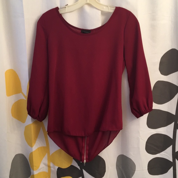 Rue 21 burgundy long sleeve top - Picture 1 of 2